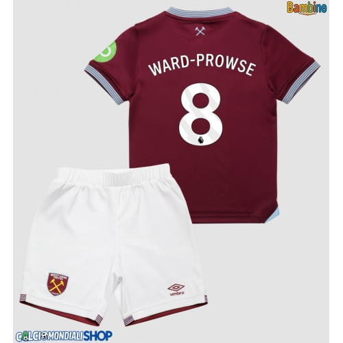Maglie da calcio West Ham United James Ward-Prowse #8 Prima Maglia Bambino 2025-26 Manica Corta + Pantaloni corti)
